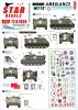 Star Decals 72-A1059 Israeli AFVs # 4 M113 Ambulance markings 1/72